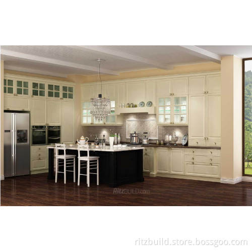 Home Kitchen Furniture Aegean Sea Kitchen Accessories Solid Wood Kitchen Cabinets